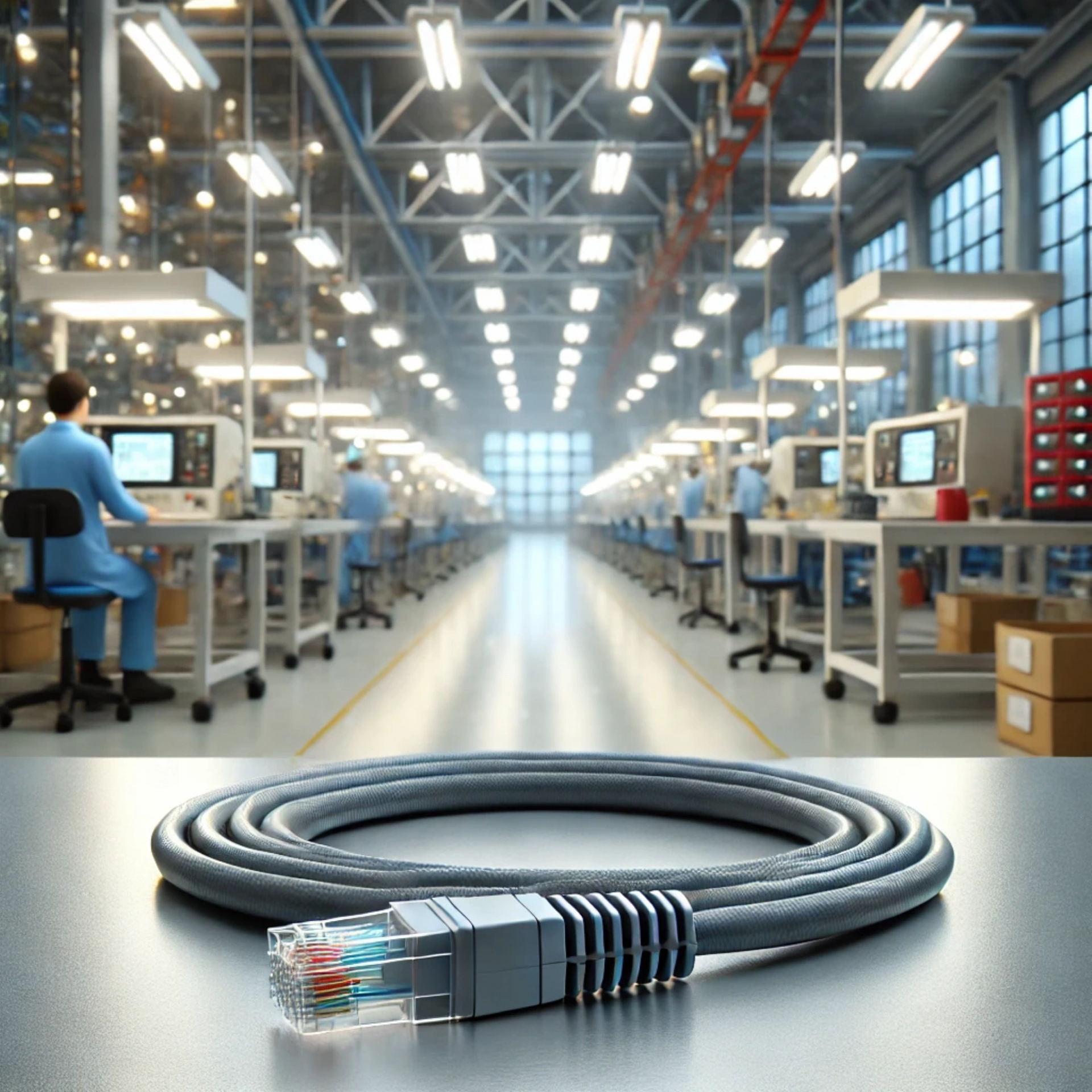 CAT6A SF/UTP Patch Kablo - 10 metre, Gri