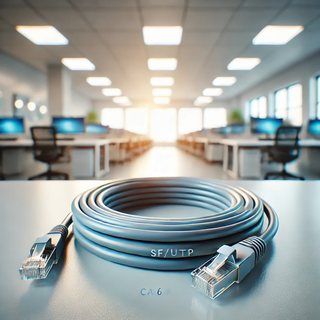 CAT6A SF/UTP Patch Kablo - 1 metre, Gri