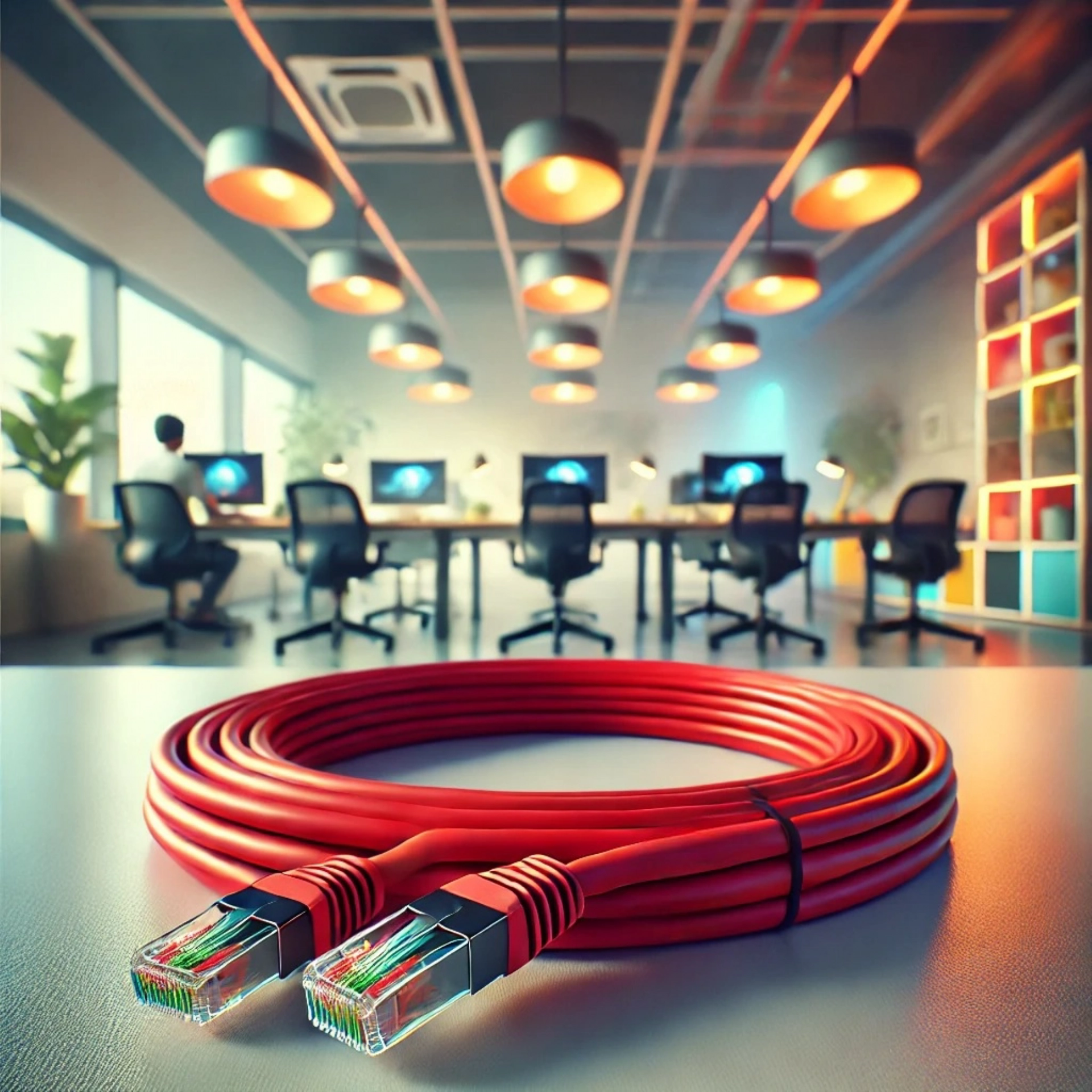 CAT6A F/UTP Patch Kablo - 1 metre, Kırmızı