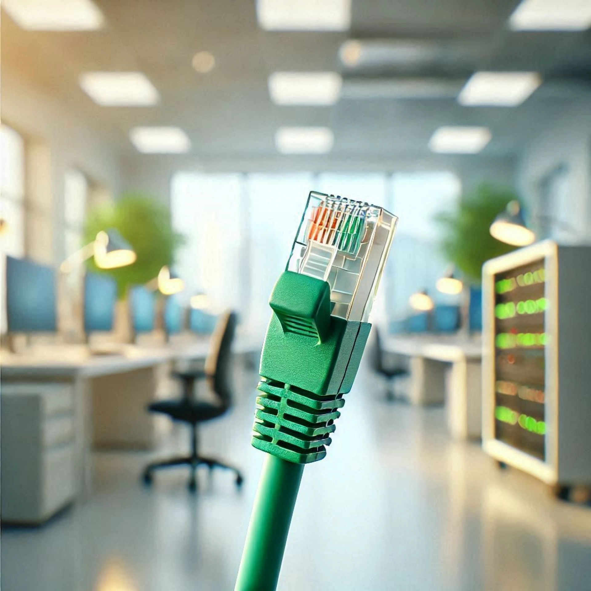 CAT6A U/UTP Patch Kablo - 1 metre, Yeşil