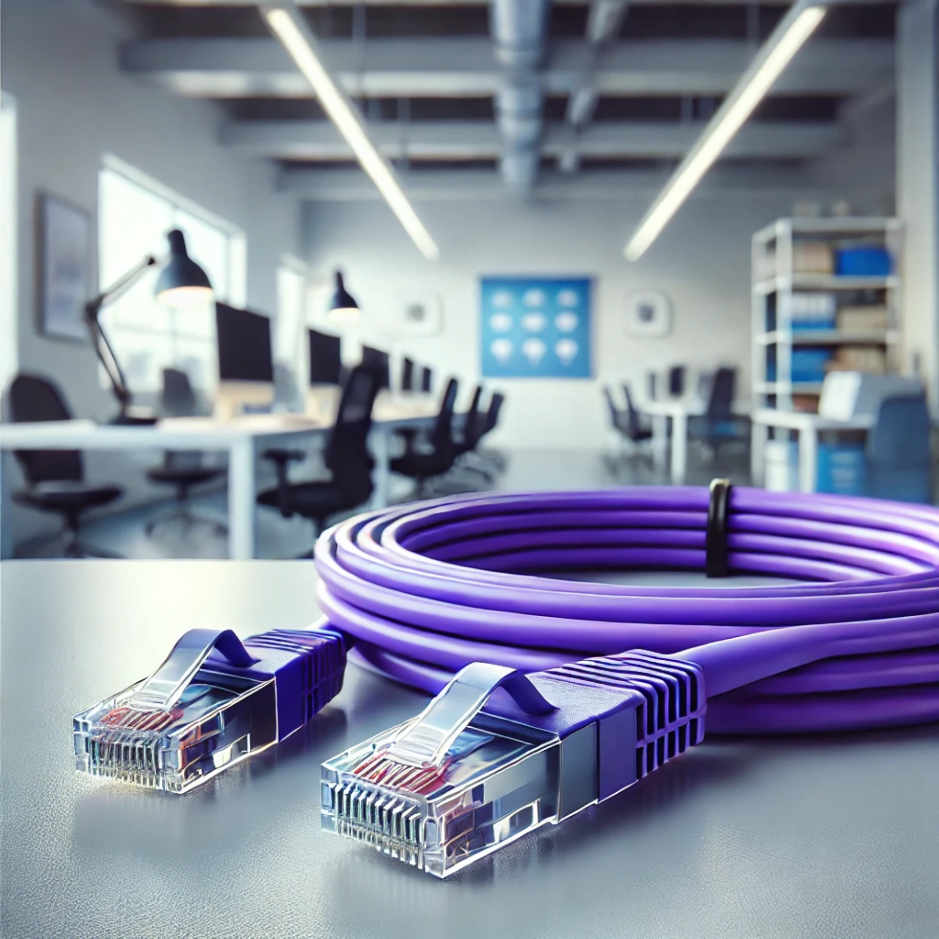 CAT6A F/UTP Patch Kablo - 20cm, Mor