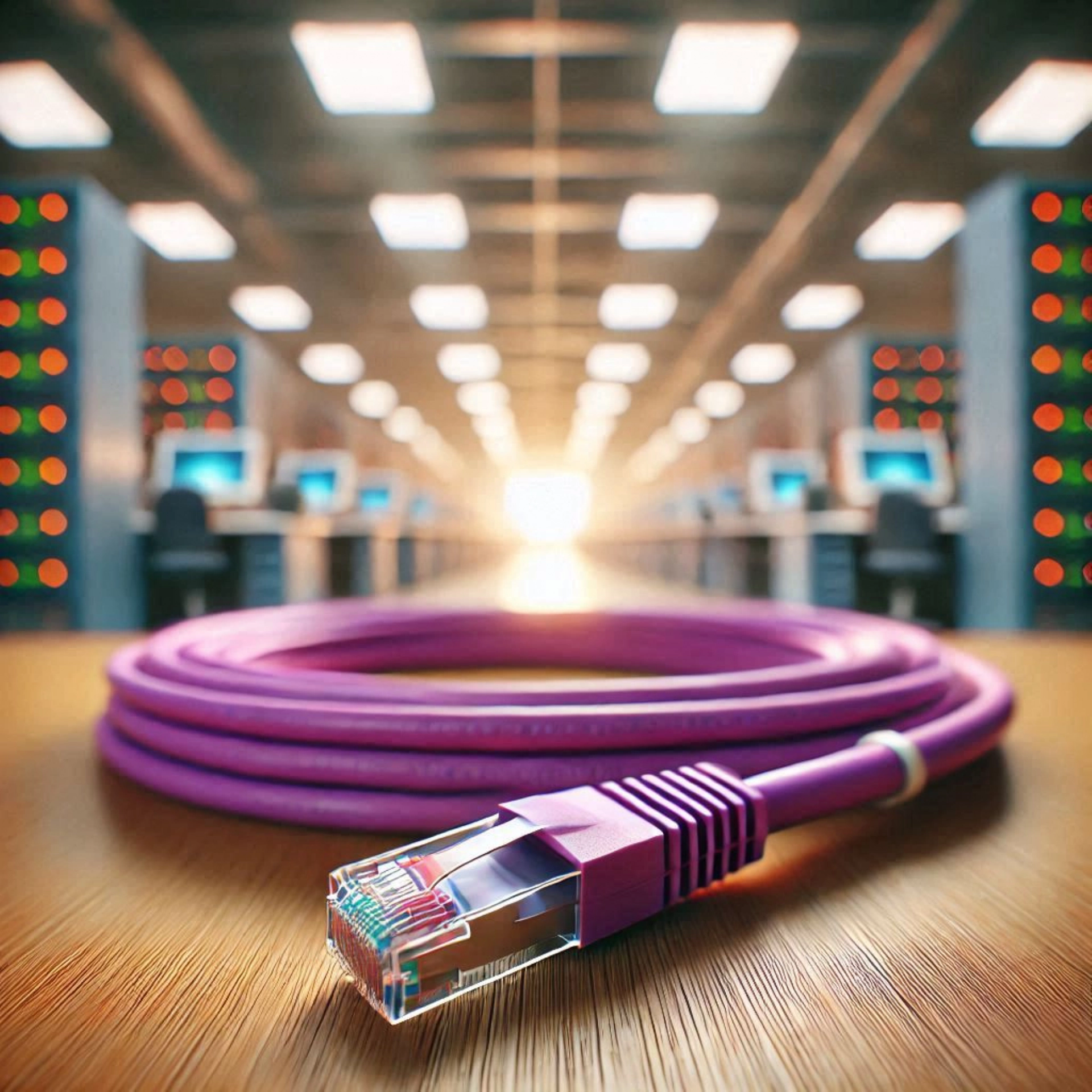 CAT6A U/UTP Patch Kablo - 20 metre, Mor