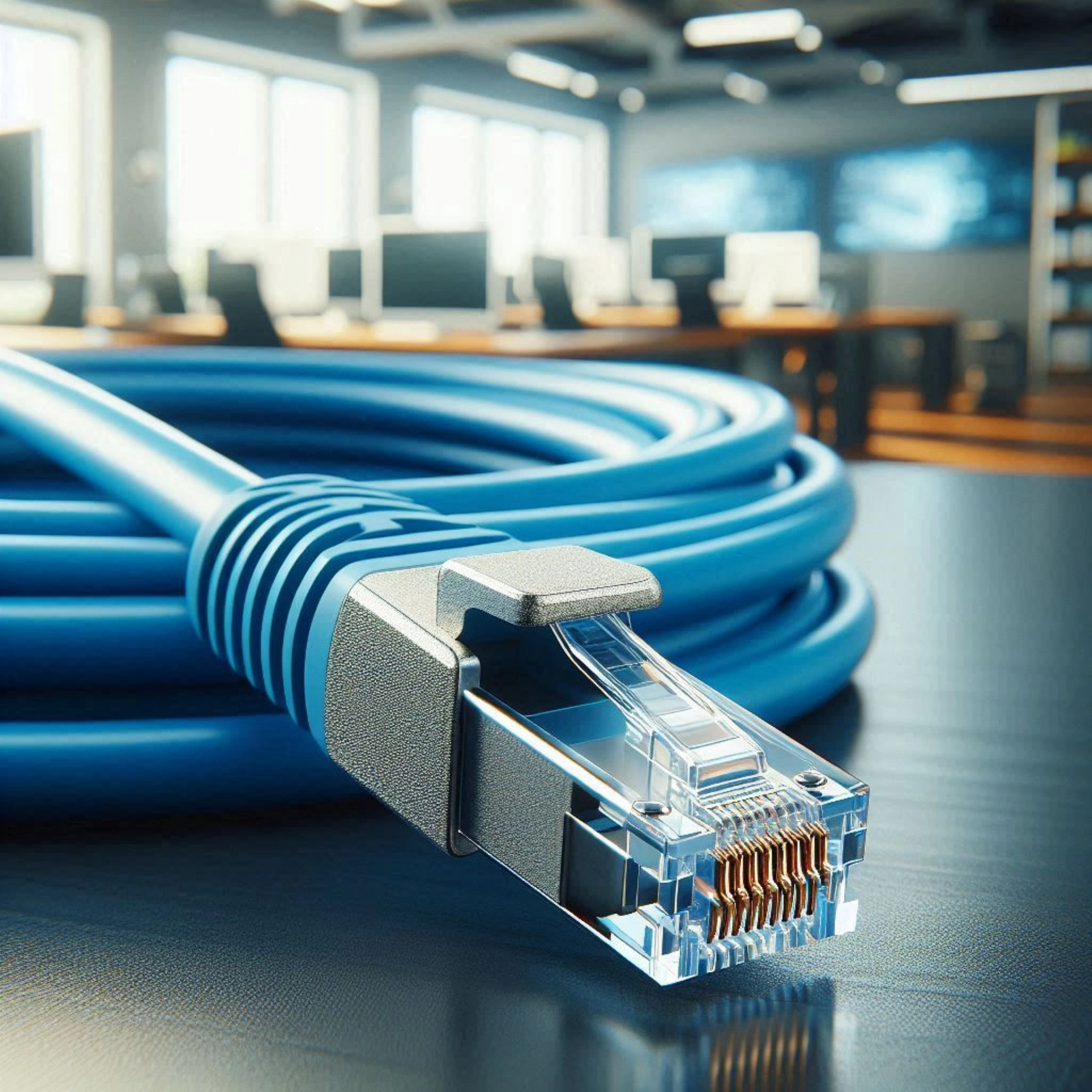 CAT7 Patch Kablo - 25cm, Mavi