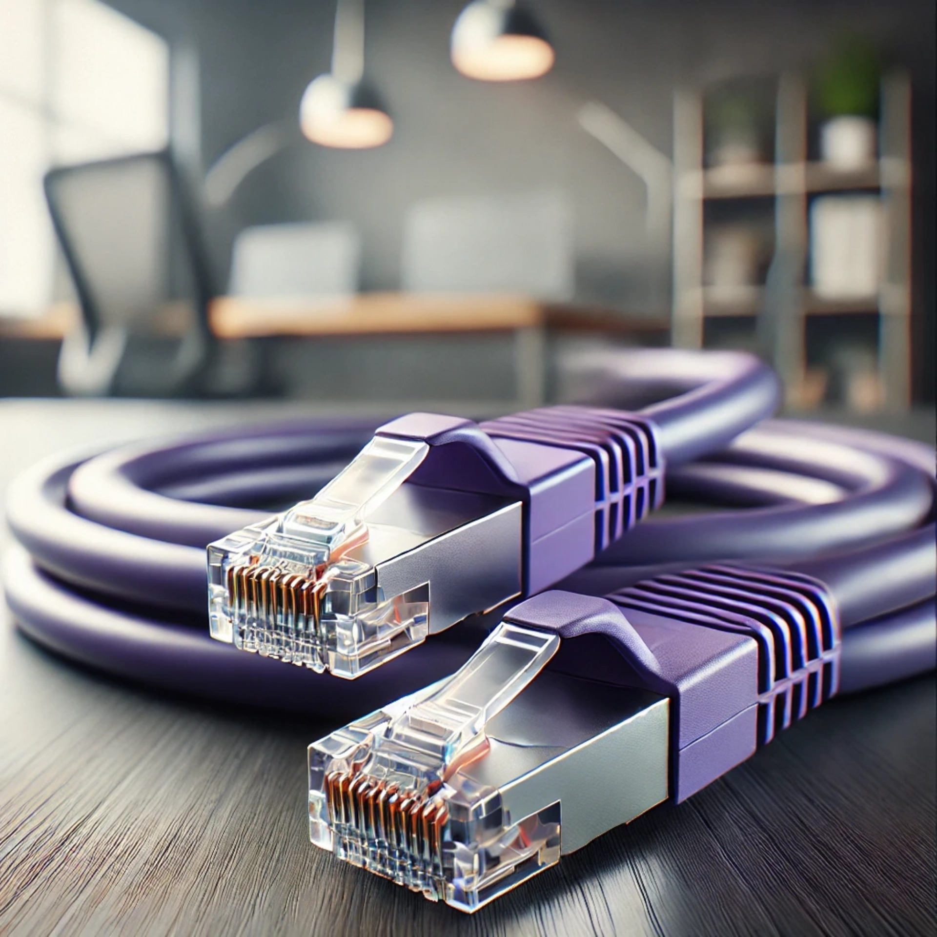 CAT7 Patch Kablo - 25cm, Mor