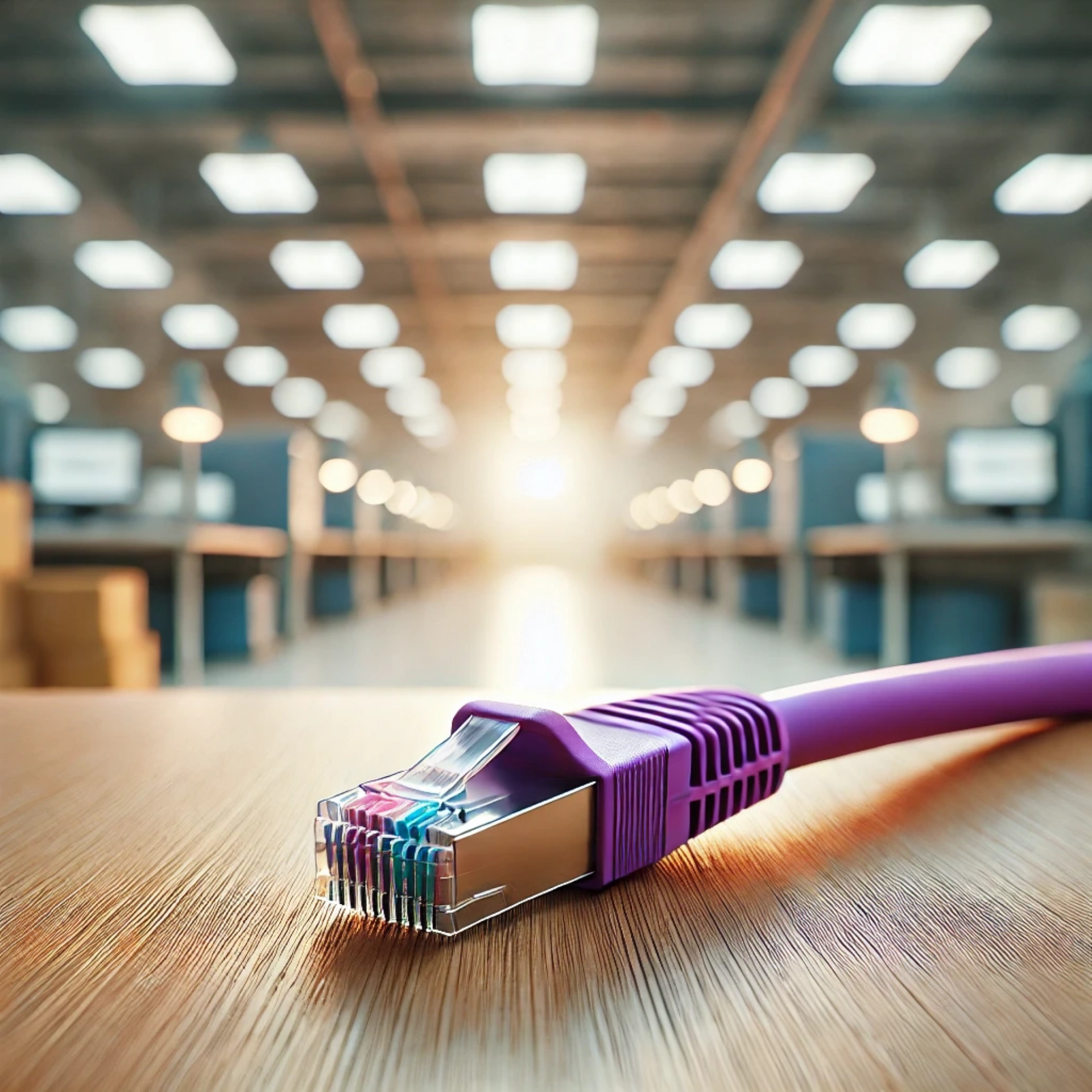 CAT6A S/UTP Patch Kablo - 25cm, Mor