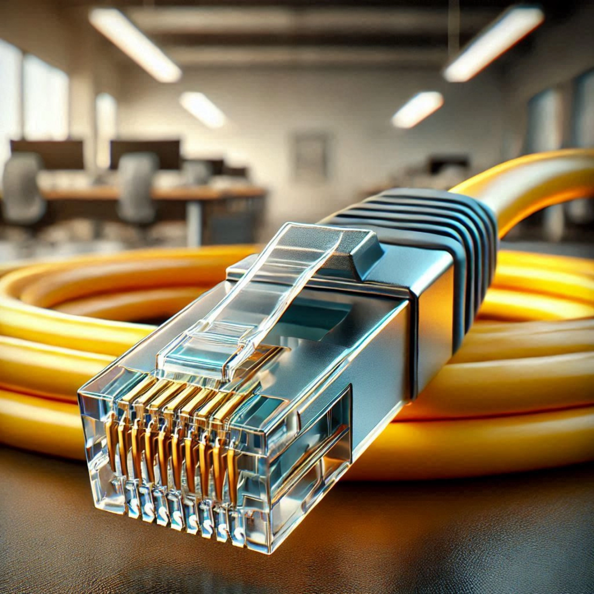 CAT7 Patch Kablo - 25cm, Sarı