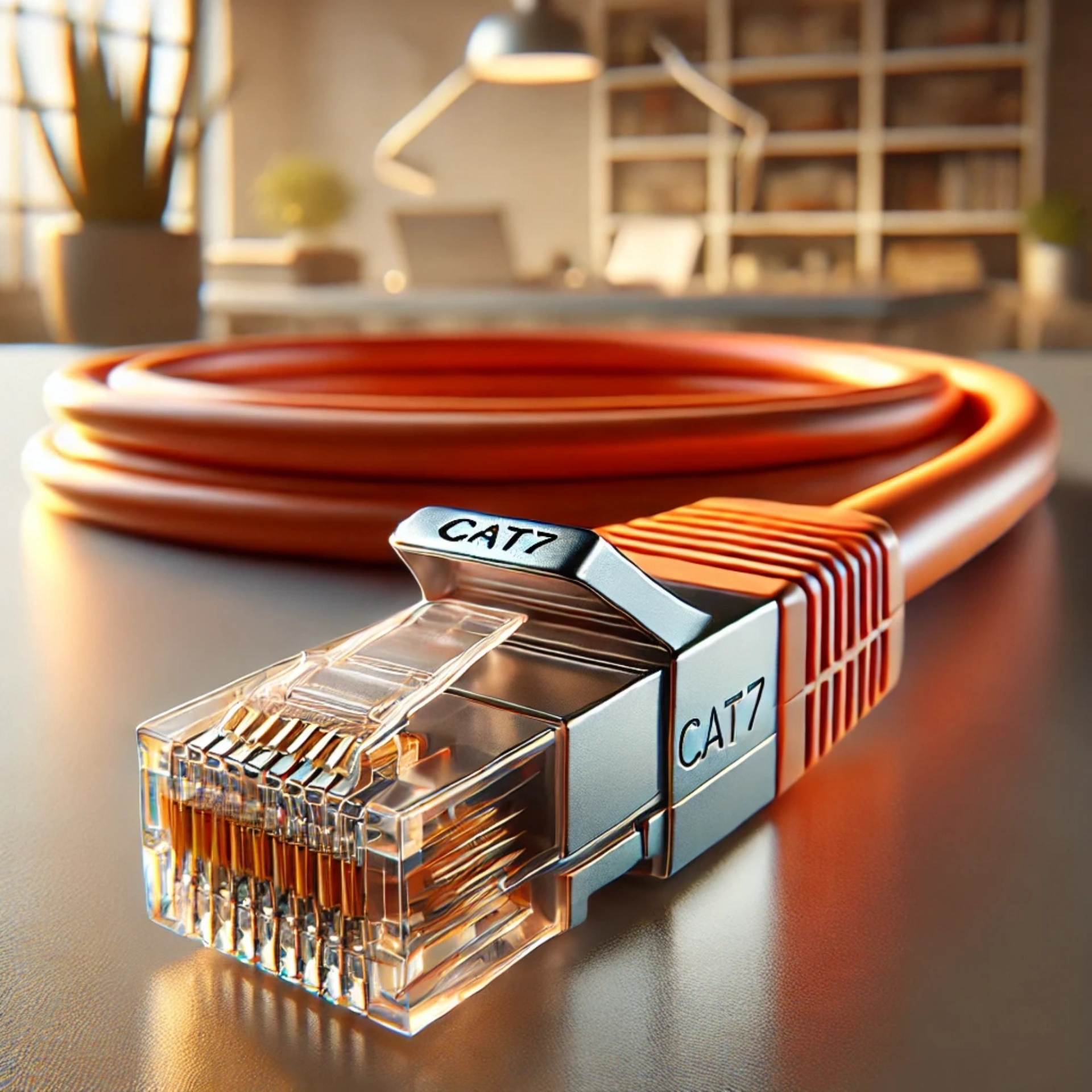 CAT7 Patch Kablo - 25cm, Turuncu