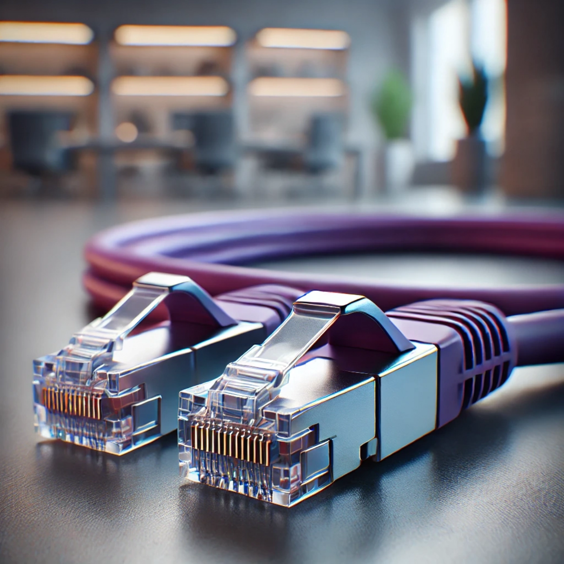 CAT7 Patch Kablo - 30cm, Mor