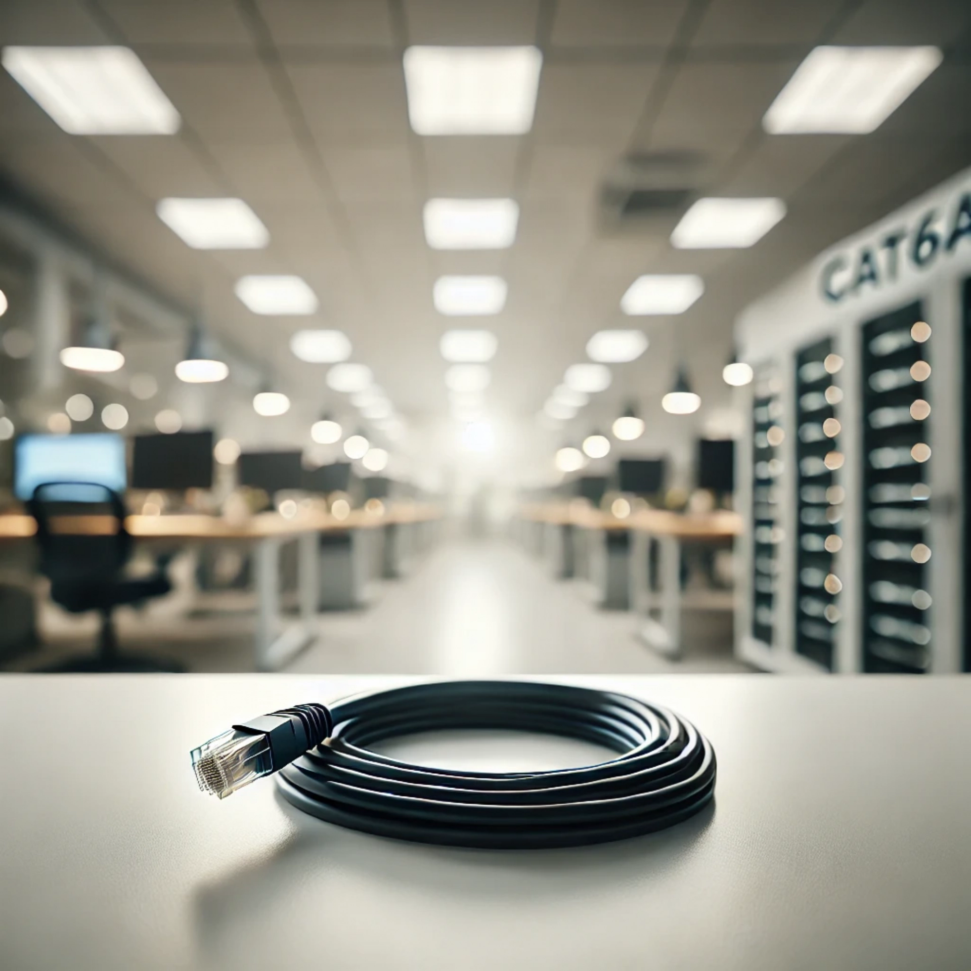 CAT6A SF/UTP Patch Kablo - 30cm, Siyah