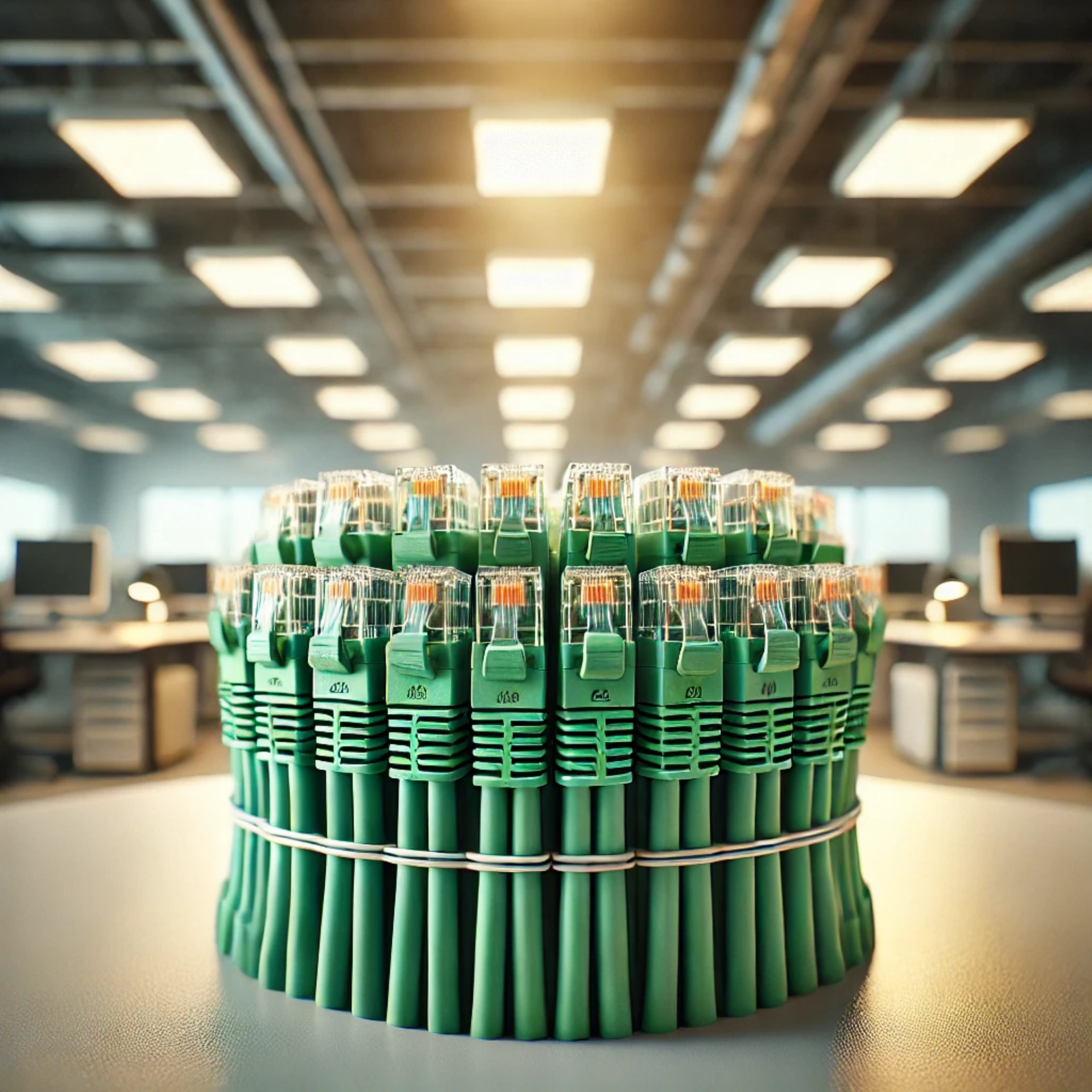 CAT6A S/UTP Patch Kablo - 3 metre, Yeşil