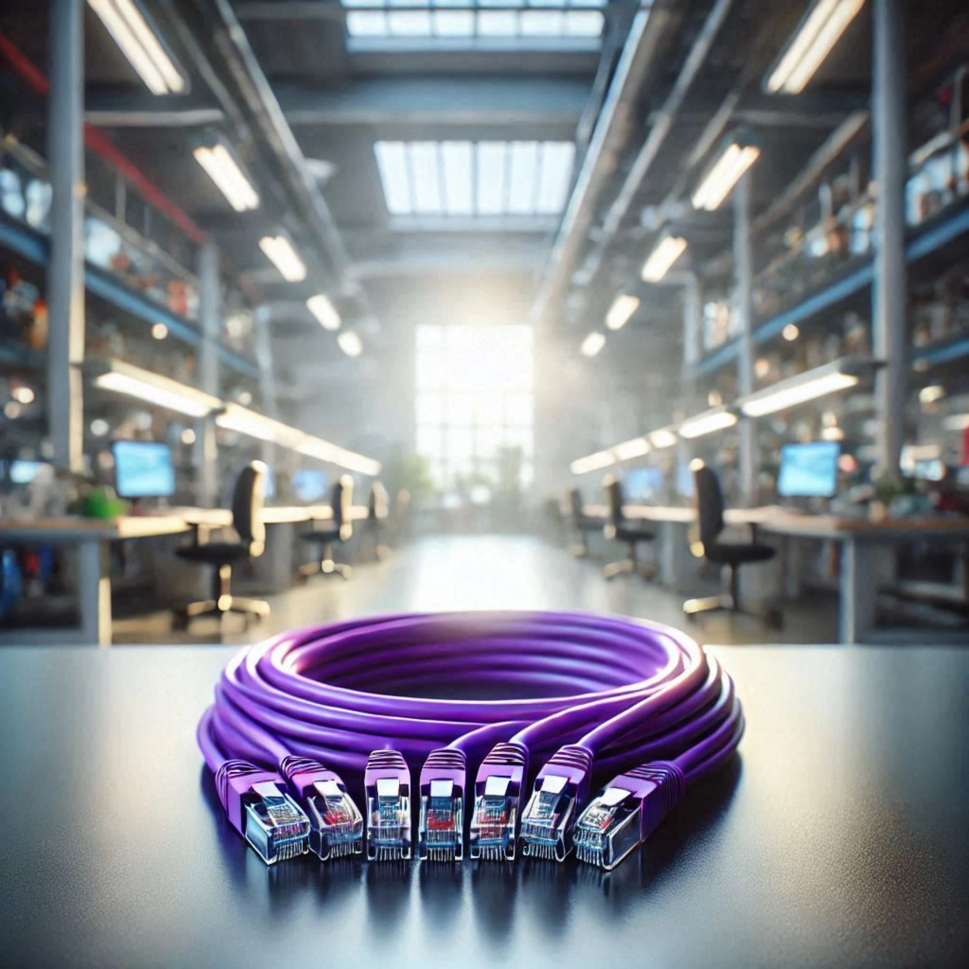 CAT6A F/UTP Patch Kablo - 50cm, Mor