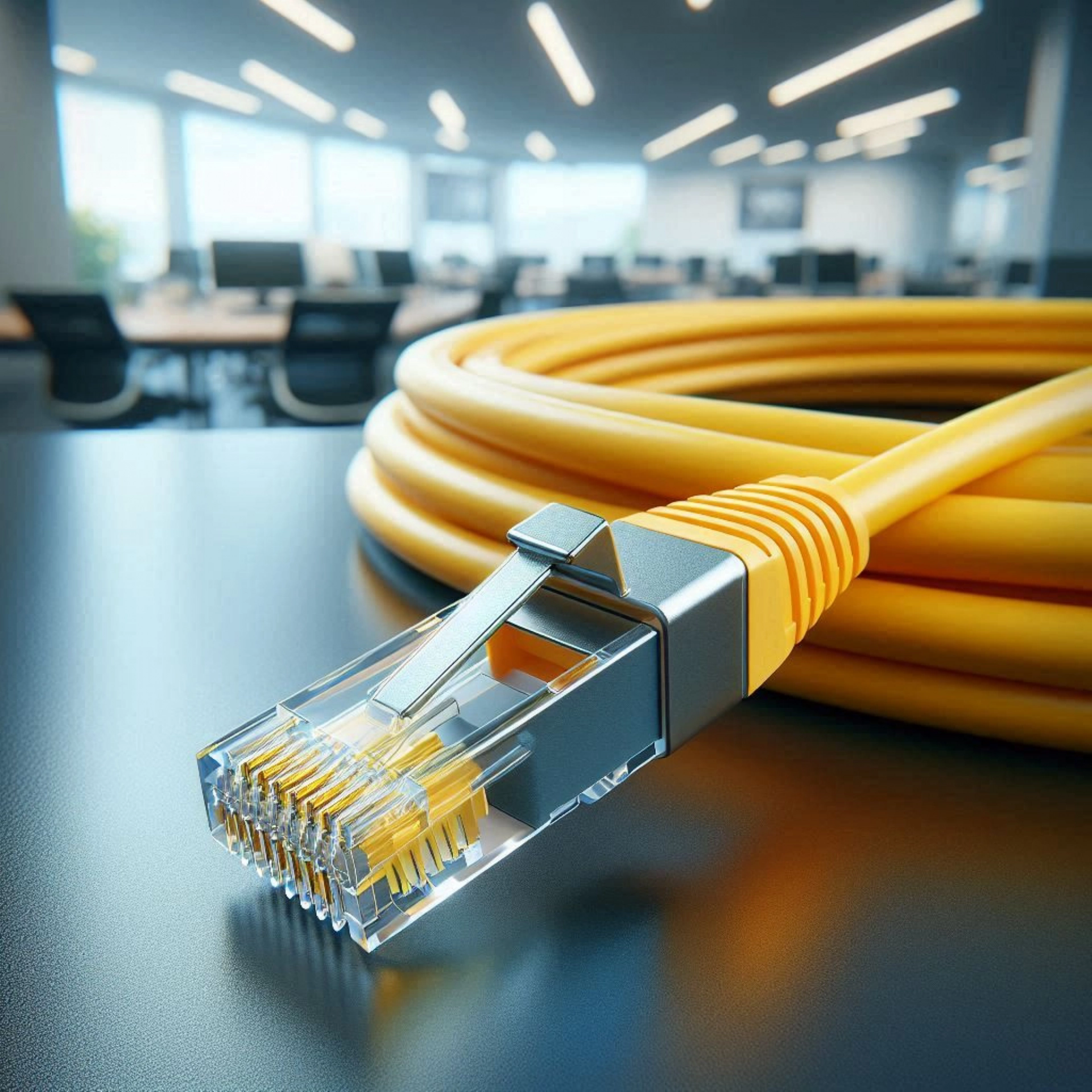 CAT7 Patch Kablo - 50cm, Sarı