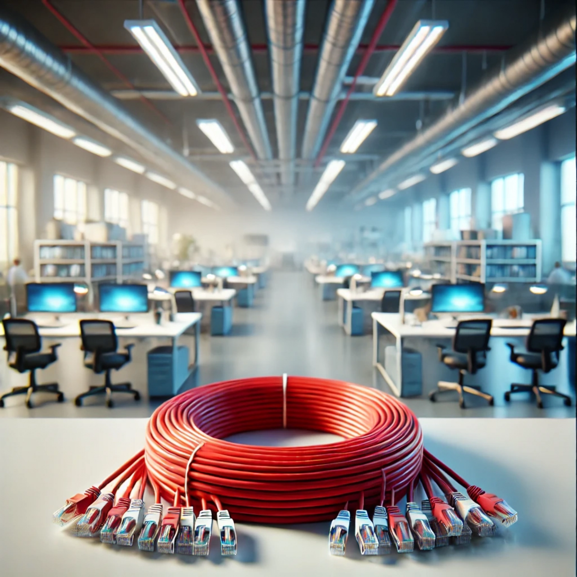 CAT6A F/FTP Patch Kablo - 50 metre, Kırmızı