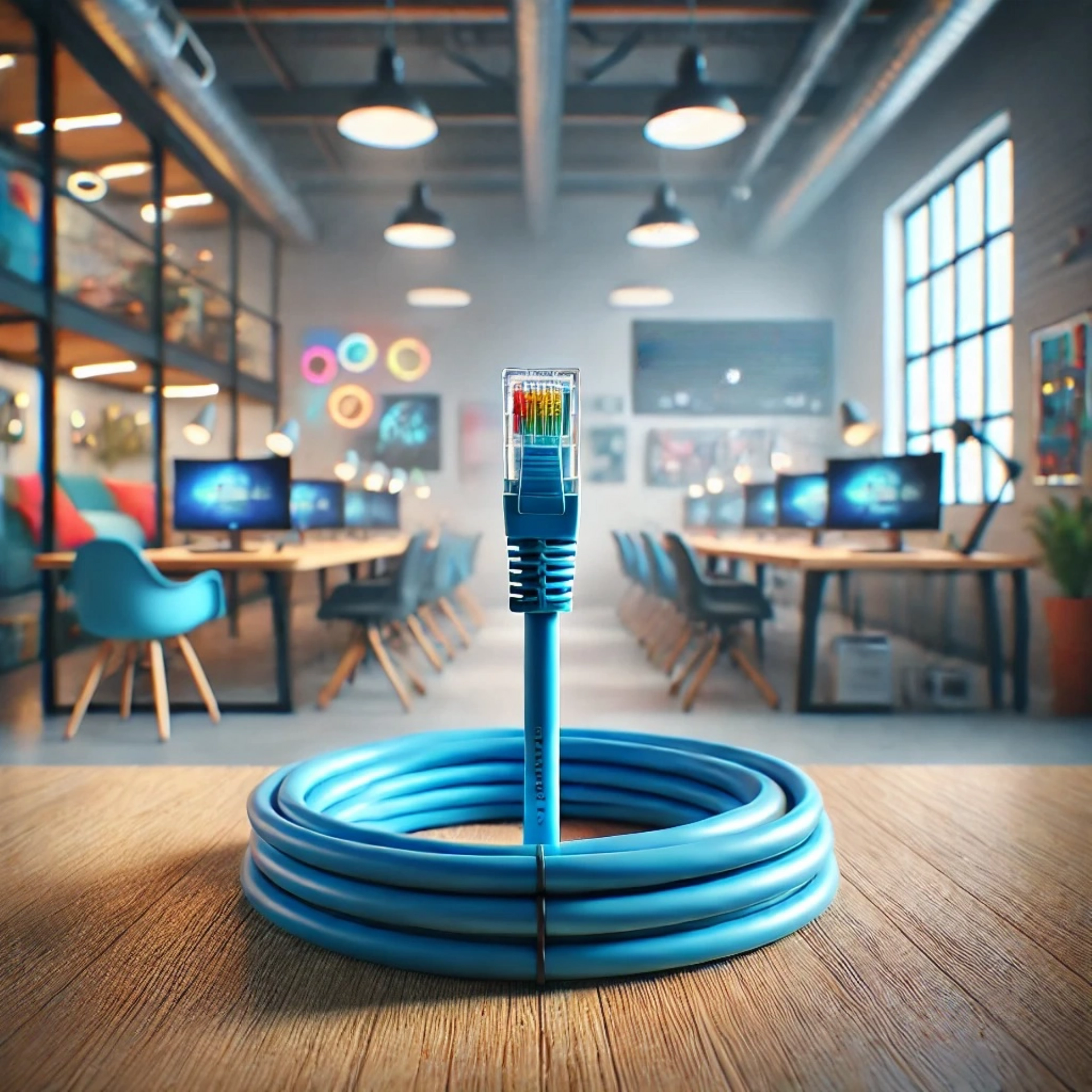 CAT6A U/UTP Patch Kablo - 50 metre, Mavi