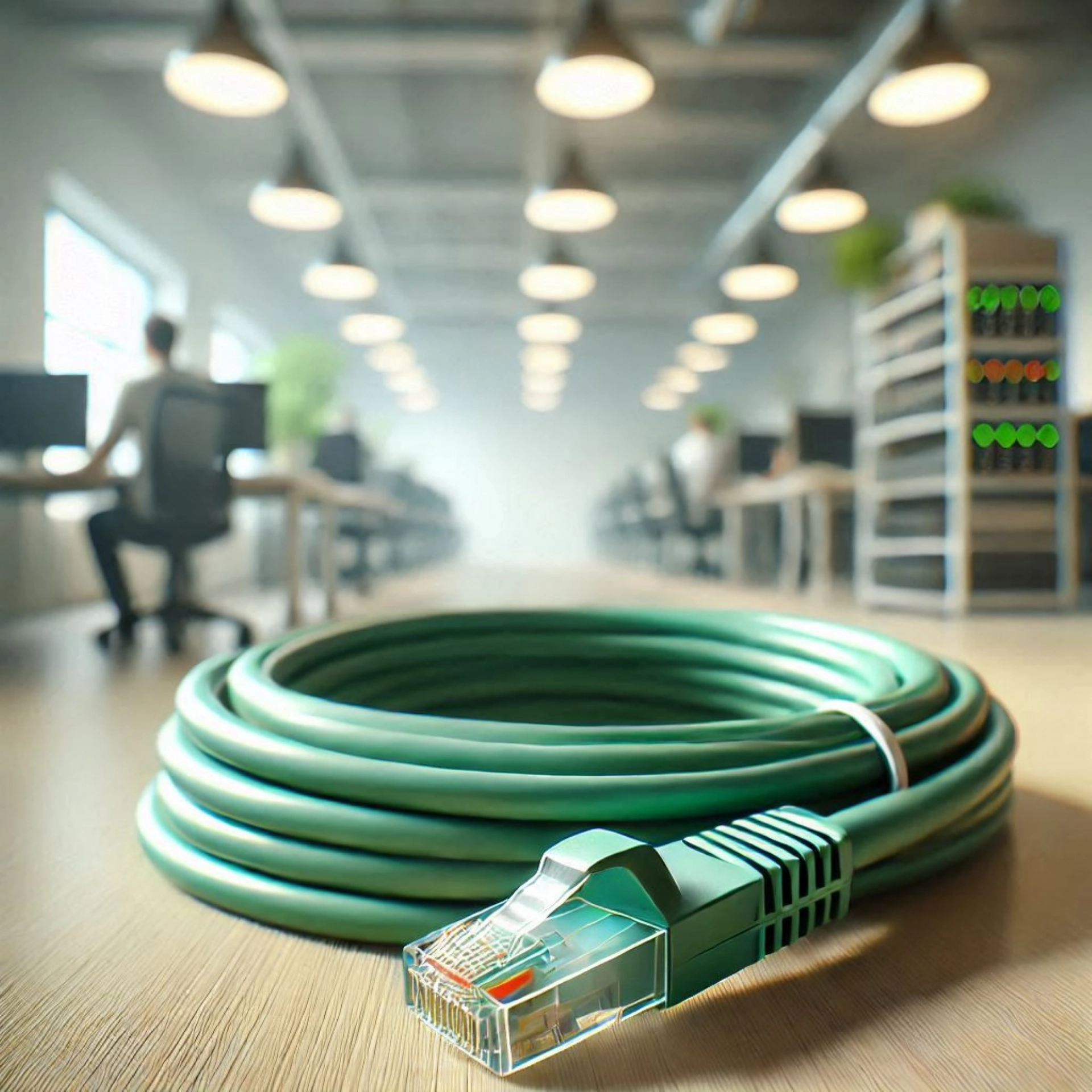 CAT6A U/FTP Patch Kablo - 50 metre, Yeşil