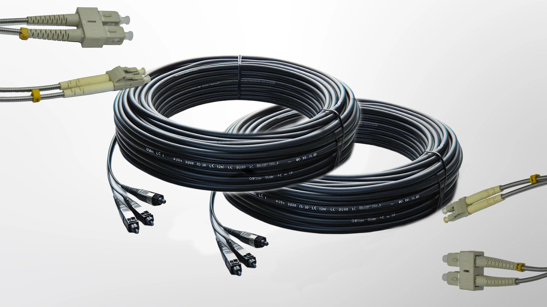 Breakout Fiber Patch Cord : ST-ST OM3 Multi Mode Duplex