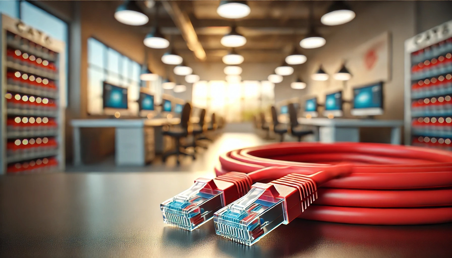 CAT6 Patch Kablo, 30cm, Kırmızı