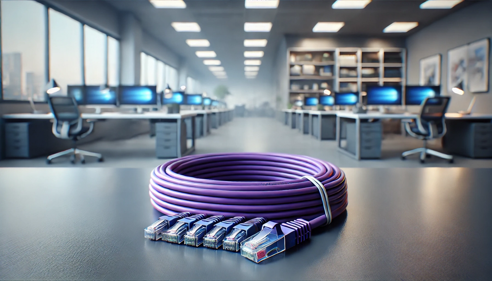 CAT6A F/UTP Patch Kablo - 20cm, Mor