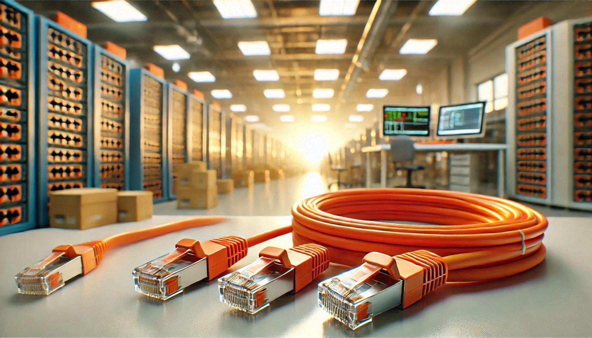 CAT6A F/UTP Patch Kablo - 25cm, Turuncu
