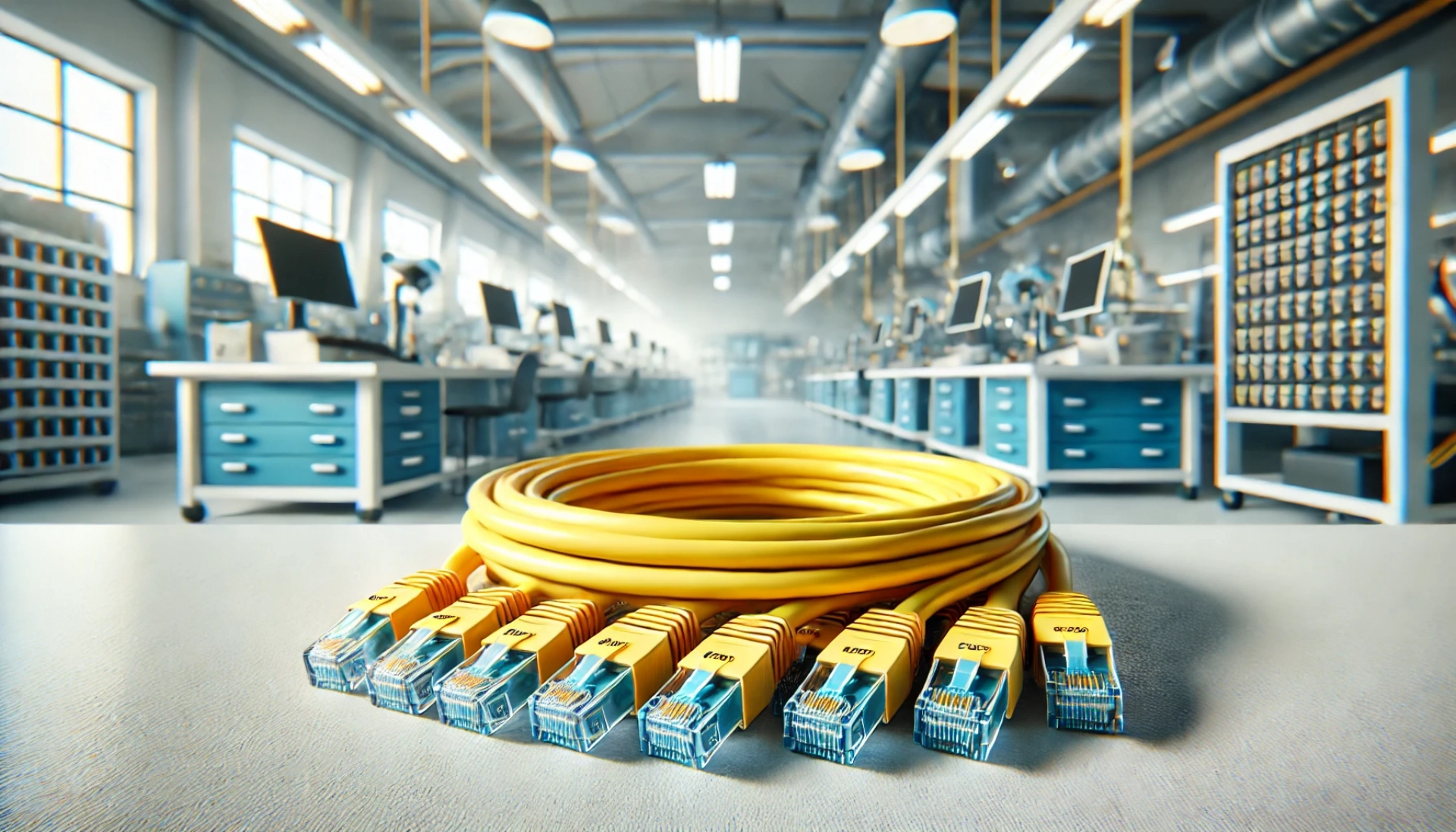 30cm Sarı F/UTP CAT6A Patch Kablo