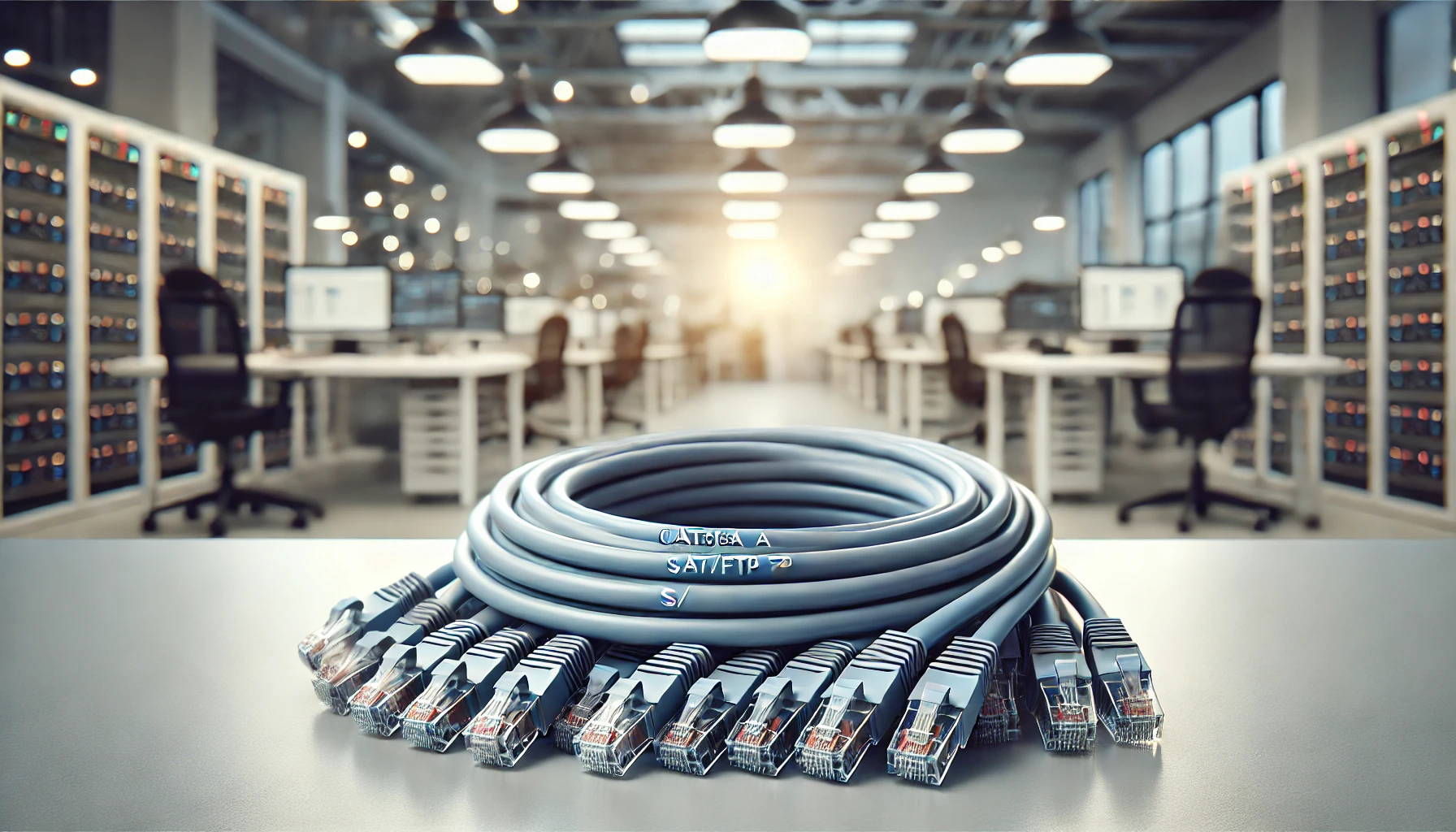 CAT6A S/FTP Patch Kablo - 25cm, Gri