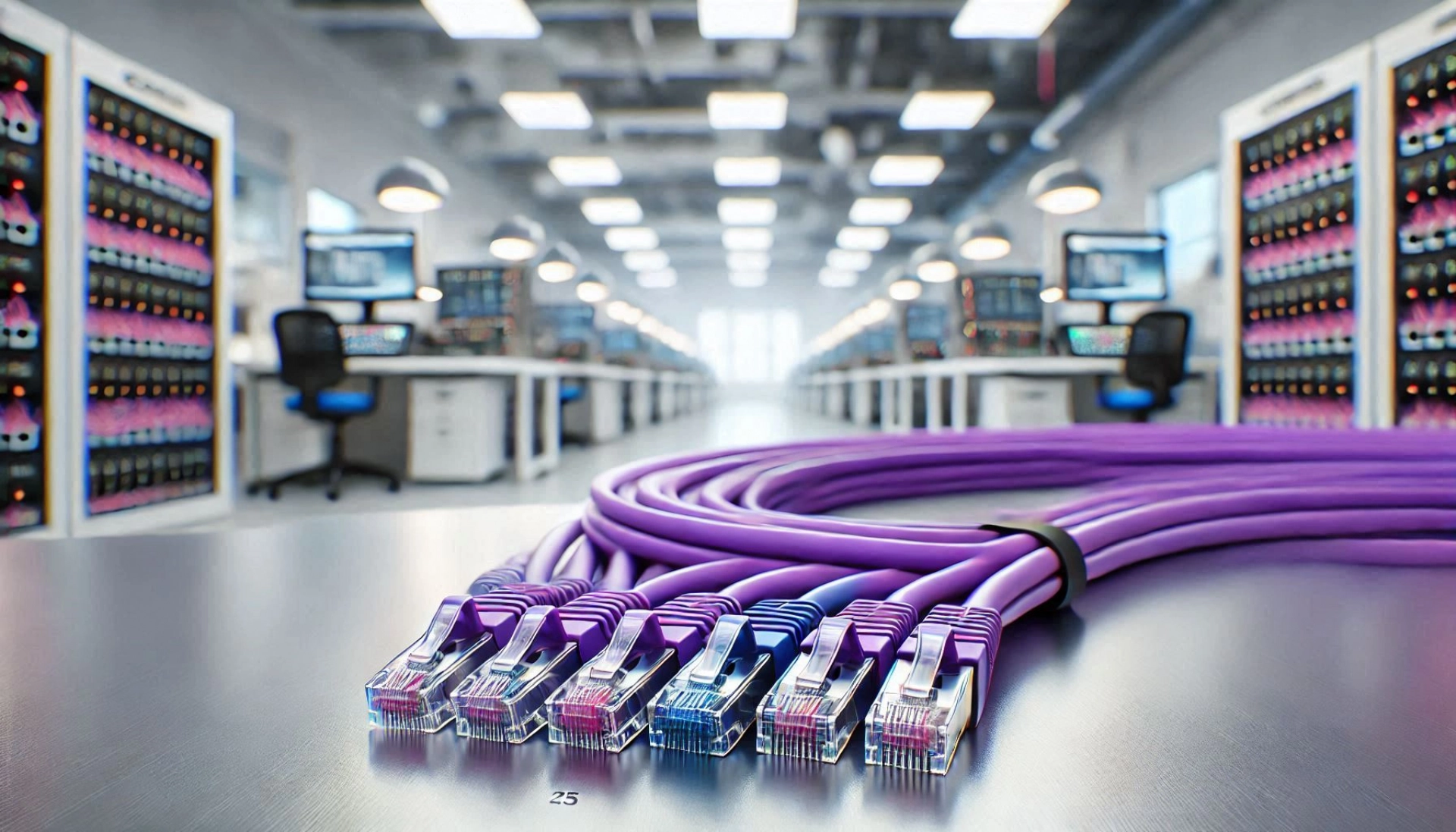 30m Mor S/FTP Kablo CAT6A Patch Kablo