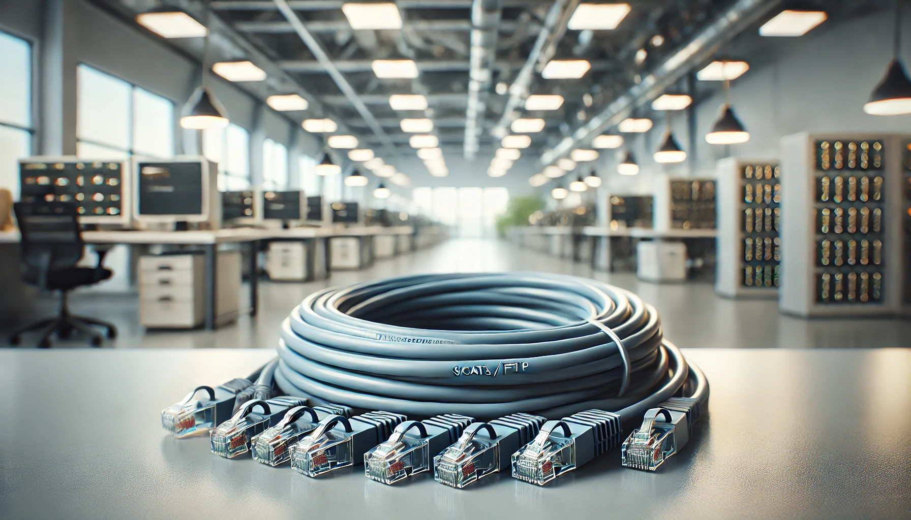 30cm Gri S/FTP CAT6A Patch Kablo