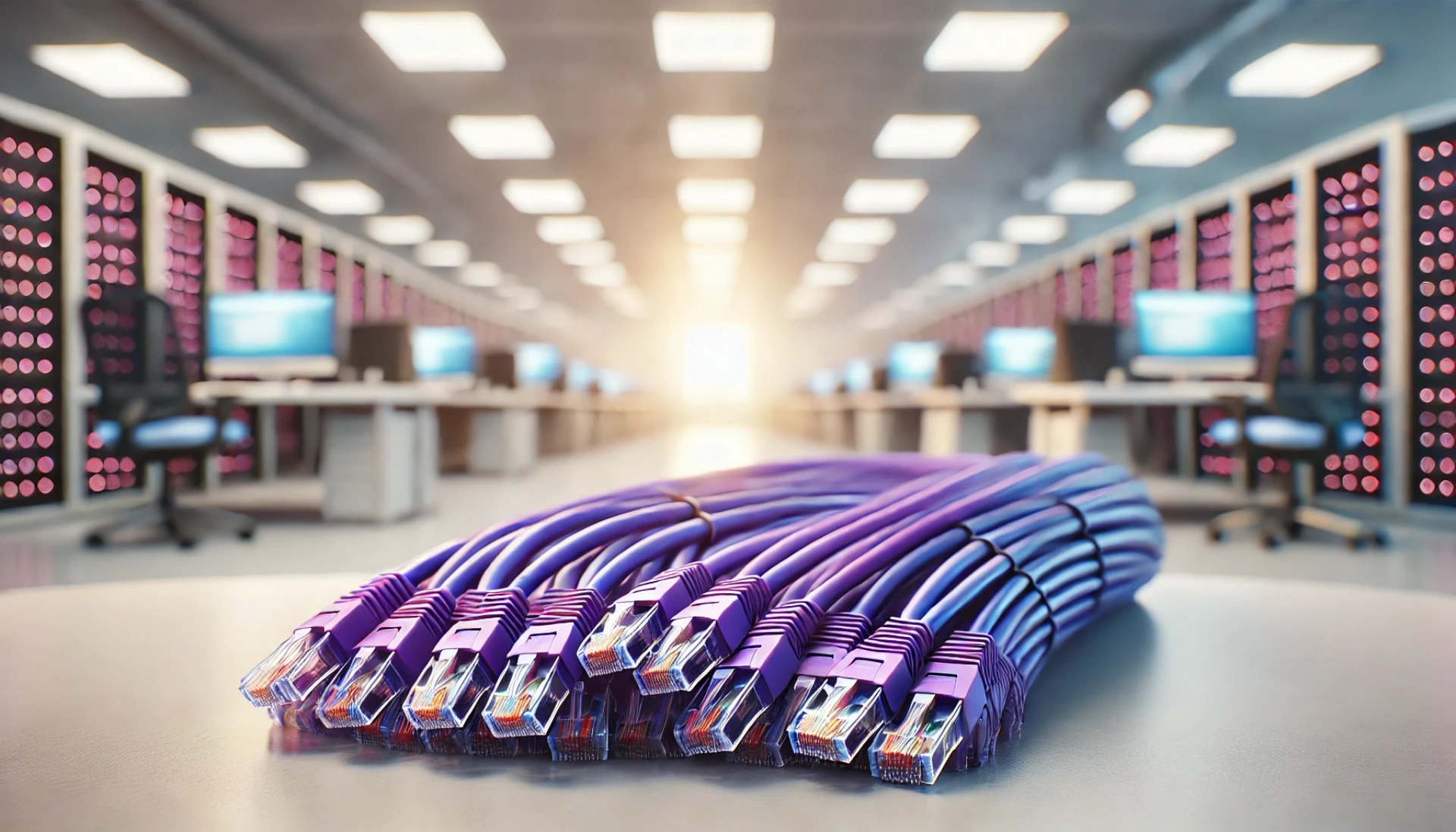 CAT6A SF/UTP Patch Kablo - 20cm, Mor