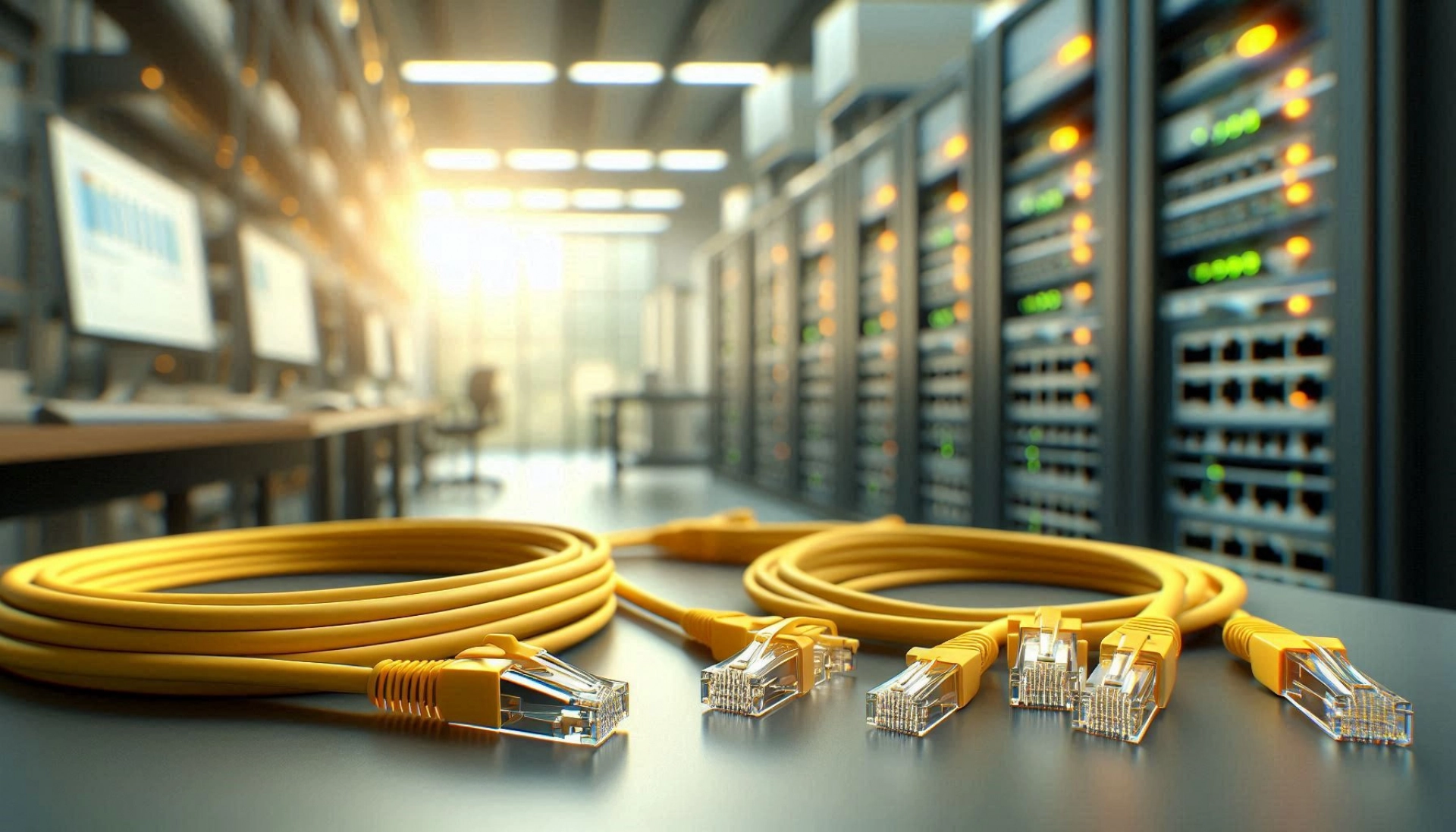 CAT6A SF/UTP Patch Kablo - 20cm, Sarı