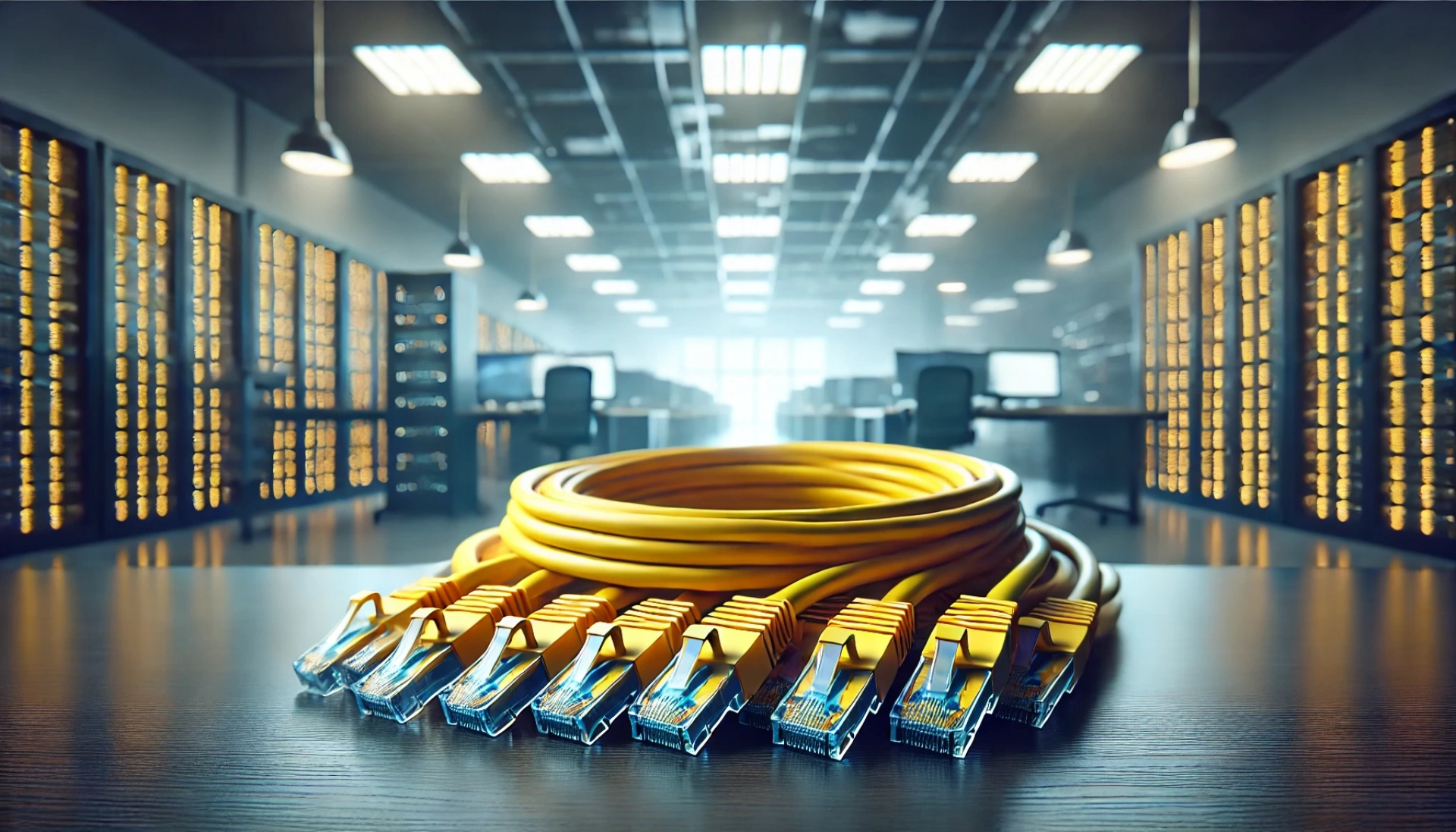 20m Sarı U/FTP CAT6A Patch Kablo