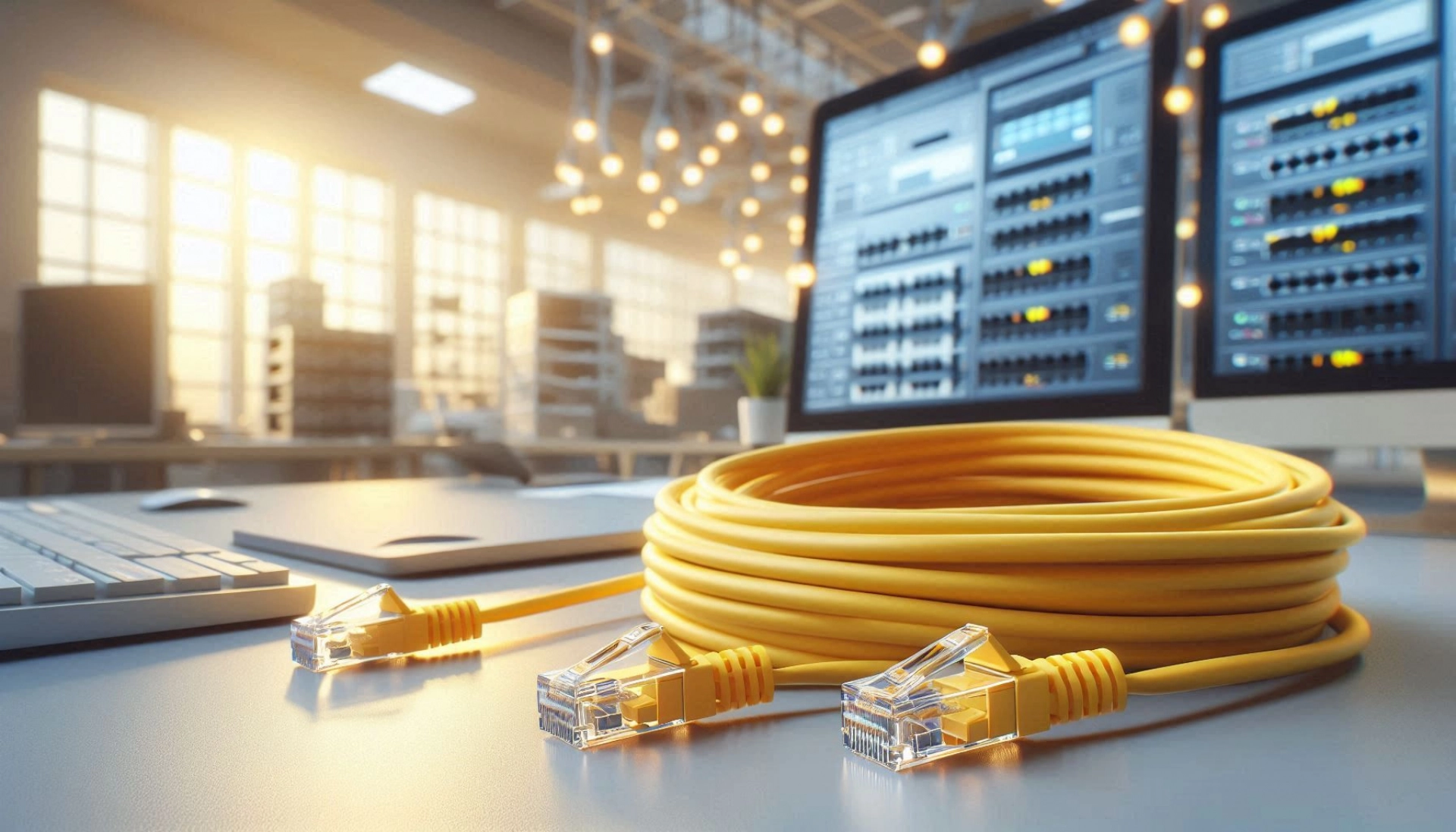 CAT6A U/FTP Patch Kablo - 5 metre, Sarı