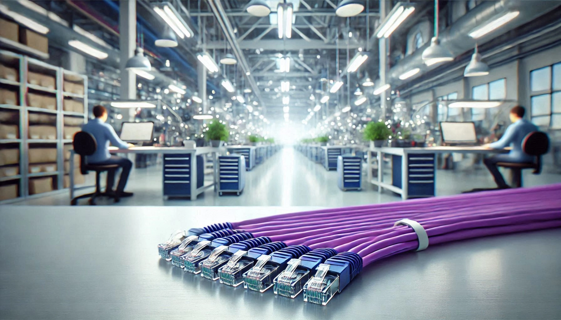 1m Mor U/UTP Patch Kablo CAT6A