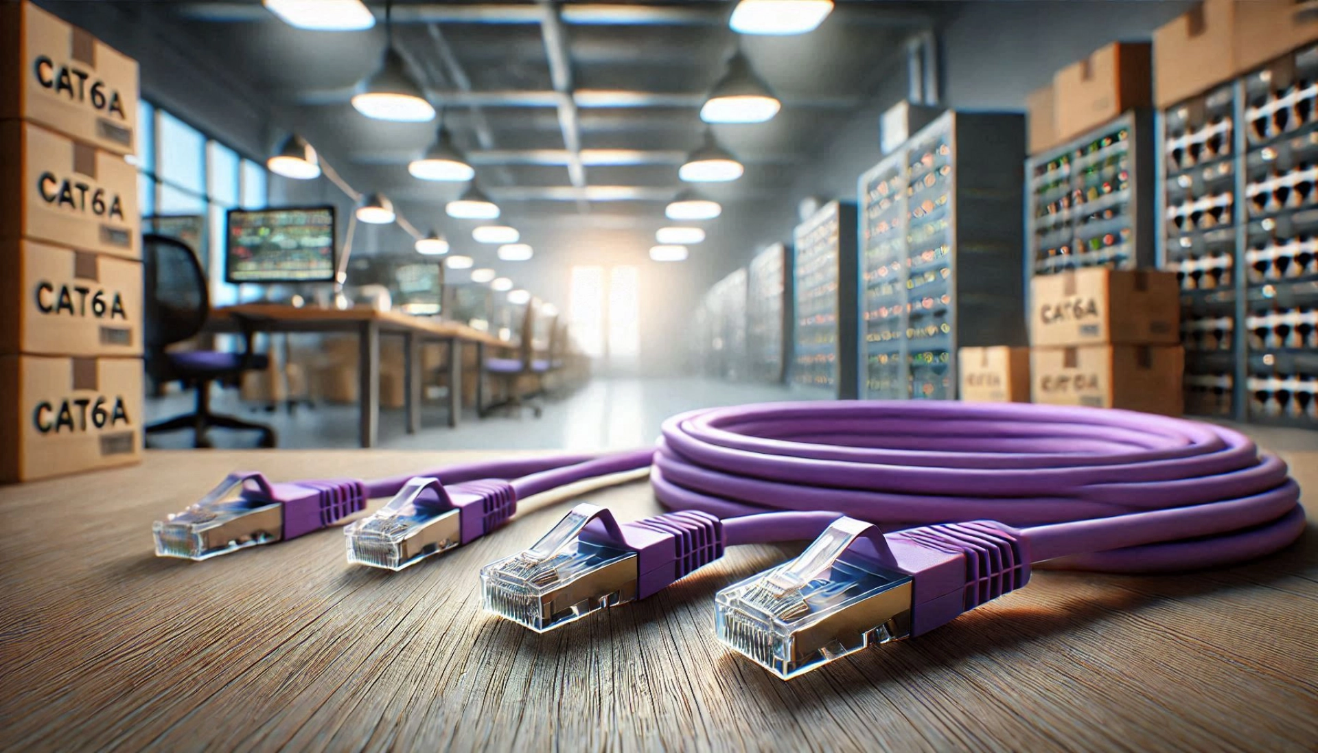 CAT6A U/UTP Patch Kablo - 2 metre, Mor